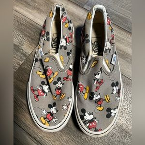 Vans Disney Mickey Mouse Slip‎ On Shoes- W5 M3.5